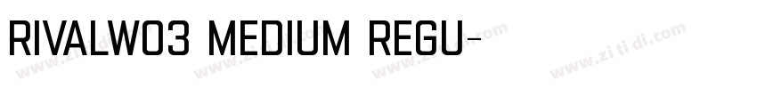 RivalW03 Medium Regu字体转换